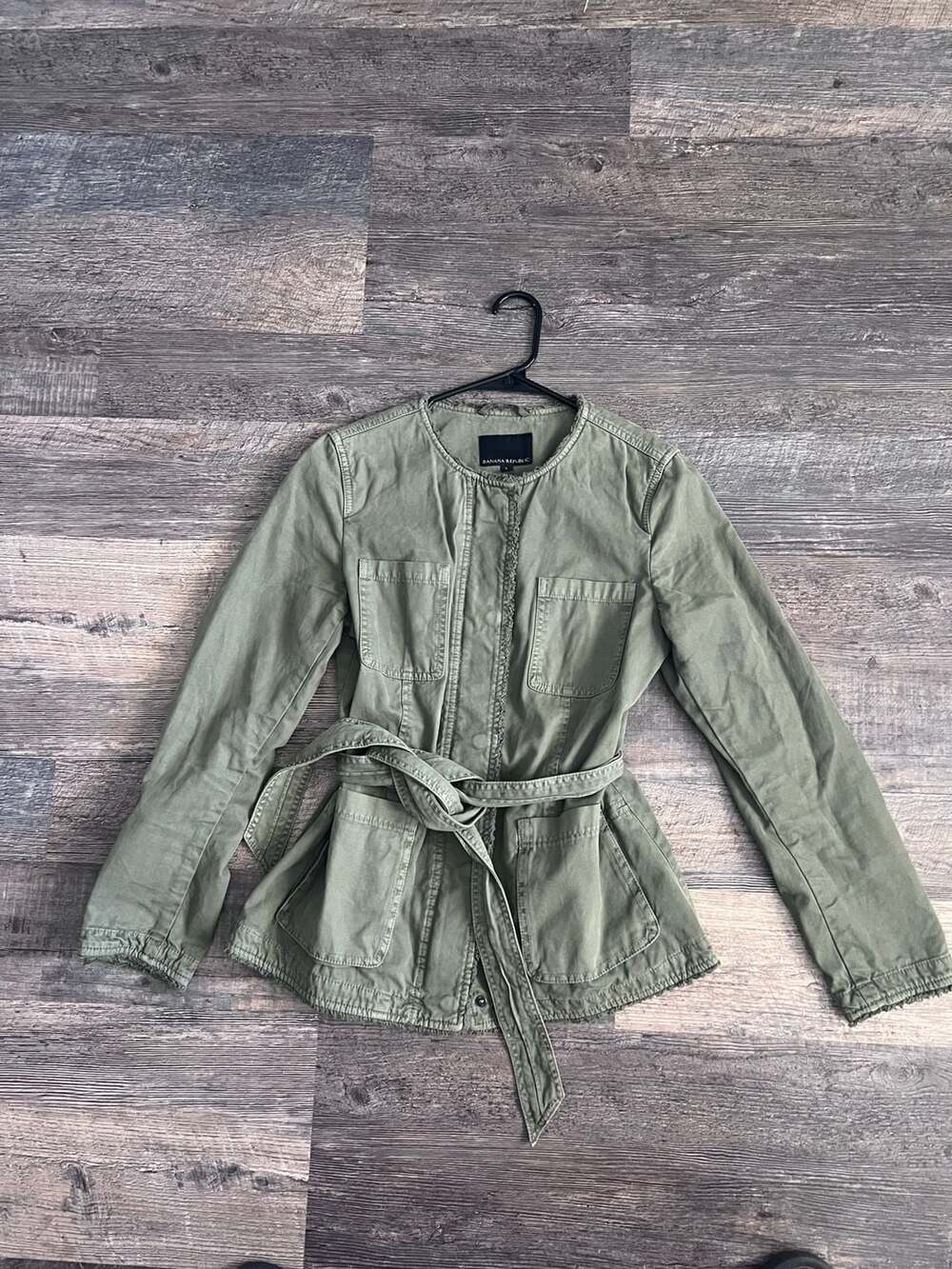 Banana Republic Olive Green Utility Military Safari Cargo Jacket Size S